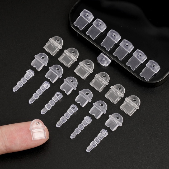 Dust Plug Transparent Charging Port Dust Plug for Apple/type-C/An Plug Stopper Protective Cover Phone Pendant Junk Cases Charm