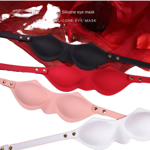 Black Wolf Fun Silicone SM Bondage Eye Mask Sombreado Coqueteo Suministros Pareja Cama Passion Game Blindfold - Product Image 1