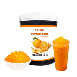 Gelatina de Hierba de Burbujas Naranja para Topping de Té de Burbujas Premium con Azúcar, Tarro de 1.2kg, Toppings para Bebidas al por Mayor - Product Image 6