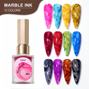 JTING Nueva Tendencia, 12 Colores, Tinta de Mármol con Alcohol para Uñas, Gel UV para Arte de Uñas, Esmalte de Uñas en Gel, Marca Privada OEM, Personalizado y Muestra Gratis - Product Image 1