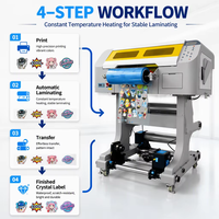 Imprimante DTF UV professionnelle KECAI DX7 Heads A3 TPU pour étiquettes 3D, film AB, machine d'impression jet d'encre automatique
