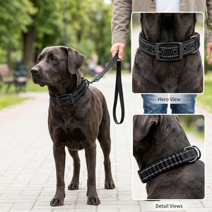 Collar de Nailon Resistente para Perro |   Hebilla Ajustable <span class=keywords><strong>El</strong></span>ástica |   Diseño Reflectante Impreso |   Bufanda de Moda para Decoración, para Todos - Product Image 6
