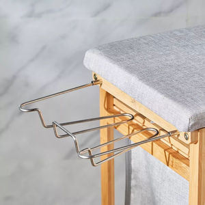 Tùy chỉnh tre phòng tắm giặt giỏ Kệ với bàn ủi kệ lưu trữ gỗ bẩn quần áo giặt cản trở cho phòng tắm - Product Image 5