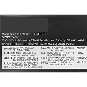 Batterie d'origine L19L3PF3 L19M3PF7 L19M3PD9 45Wh pour Lenovo L350 IdeaPad Gaming 3 3i <span class=keywords><strong>15ARH05</strong></span> 82EY Creator 5 15IMH05 81Y400 82D4 - Product Image 5