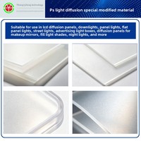 Plaque diffuseur de lumière PS ; Résine PS modifiée par extrusion, haute transparence, pour abat-jour LED à émission de lumière uniforme