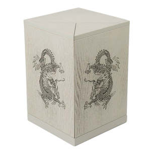 Boîte à vin rectangulaire en bois haut de gamme, faite à la main, recyclable, avec ouverture latérale, double porte, miroir intégré, gravure laser personnalisée - Product Image 2