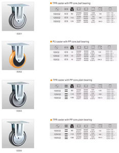 Factory Sale Hot Seller Light Medium Duty Industrial <b>Caster</b> <b>Wheels</b> with Ball Bearing Superior Quality 80kg-130kg Load Capacity - Product Image 6