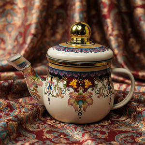 Pichet à eau vintage en émail de 0,5 L, grande capacité, pour eau froide, thé au lait et infusion de thé en restaurant - Product Image 6