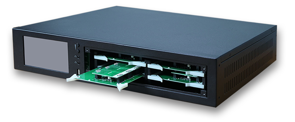 16CH 2U de la grabación de la llamada sistema SDK 16CH integrado PBX SMDR nube grabadora de teléfono con 1T HDD y pantalla de 5"