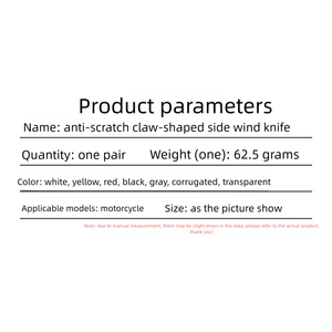 Motorcycle Modification Body Decoration Sticker, Fixed Wing Wind Blade, Anti Scratch Claw Shaped Side Wind Blade, Fashionable - Product Image 5