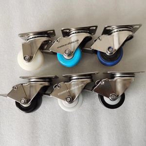 Ruote girevoli in Nylon nero ad alto carico 60/80/150KGS SS resistenti alla corrosione da 2 pollici in acciaio inossidabile ruote girevoli in Nylon bianco 50mm - Product Image 2