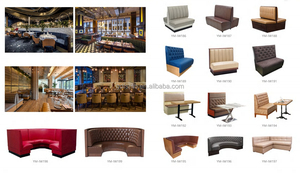 Custom Restaurant Fastfood Koffie Café Cabines Moderne Zwarte Nachtclub Commerciële Meubels Lederen Cabine Zitplaatsen