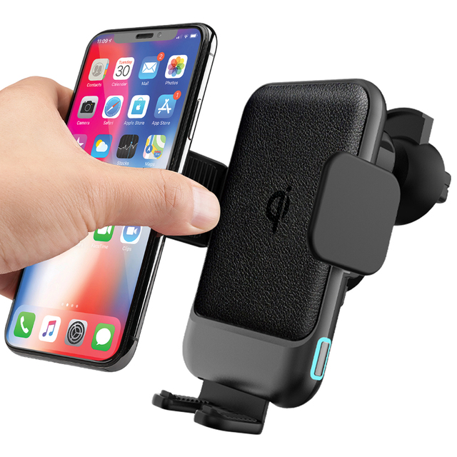 Quality Goods Car Accessories Electronic Qi Usb Auto Clamping Charging Wireless Car Charger Cup Holder for Innova