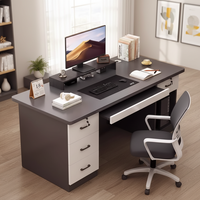 Ensemble de bureau et de chaise de bureau moderne et durable en MDF avec tiroirs pour usage commercial, adapté aux appartements, postes de travail sains