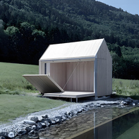 Sauna Traditionnel Extérieur en Bois Massif Moderne 4-6 Personnes avec Douche Extérieure Personnalisée