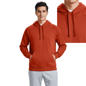 Sweat-shirt à capuche mi-zippé pour homme, impression personnalisée de haute qualité, tissu velours respirant, design color block, service OEM - Product Image 1
