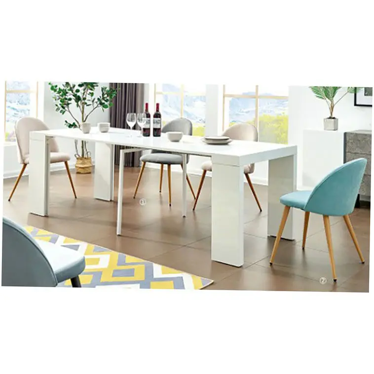 Mesa de comedor plegable de madera de roble extensible, mesa de comedor plegable de madera de roble extensible