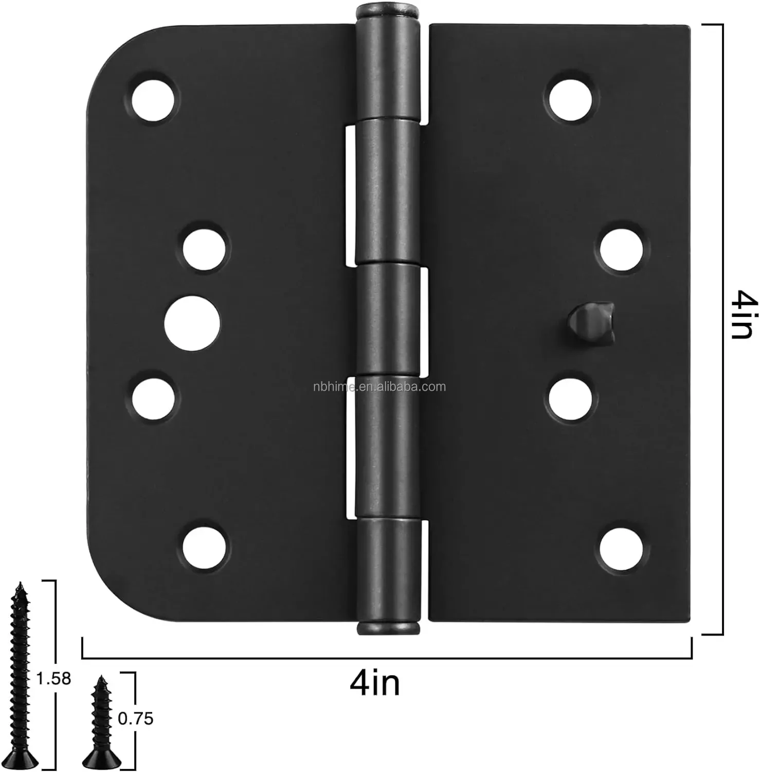 HM1243 cerniera brasiliana cerniere per porte nere 4 pollici interno/esterno porta porta porta nera opaca