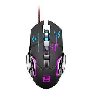 New factory direct Bajeal wired gaming OEM 6D RGB breathing light computer USB gaming mouse suitable for gaming office