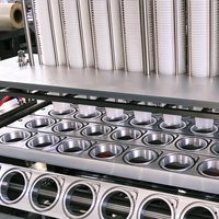 Machine de scellage automatique multi-voies pour gobelets en plastique avec impression de date, remplisseuse et scelleuse de gobelets pour eau pure