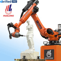Máquina Robótica CNC de 7 Ejes HUALONG, Robot KUKA para Escultura 3D en Mármol, Máquina de Grabado en Piedra de Granito en Venta