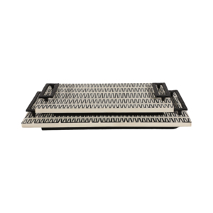 Vassoi Decorativi Moderni con Manici Eleganti per Gioielli o Oggetti Preziosi, Design Rettangolare 12x6 Pollici - Product Image 4
