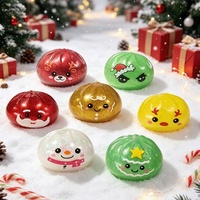 Jouet Squishy Grinch en forme de boulette, jouet anti-stress à presser avec rembourrage en gel de pectine doux, cadeau de fête de Noël pour soulager le stress