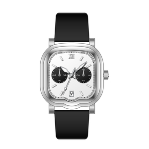 Gran oferta, reloj de cuarzo de lujo para hombre con caja de acero y banda de cuero, resistente al agua esfera de cristal, logotipo personalizado OEM/ODM - Product Image 5