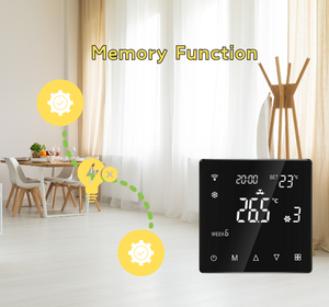 Gắn trên tường cài đặt nhiệt cho sàn điện sưởi ấm nhiệt với chương trình hàng tuần kế hoạch Bộ nhớ chức năng nhiệt - Product Image 6