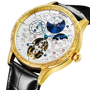 Luxury Alloy Moon Star Dial Mechanical <strong>Automatic</strong> <strong>Chronograph</strong> Men's Wristwatch Quartz Waterproof Watch - Product Image 3