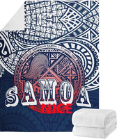 Couverture personnalisée imprimée Samoa américaine, motifs drapeau national, plaid doux et confortable pour la décoration de canapé et cadeau de vacances