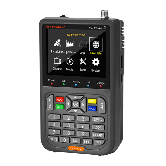 New GTMedia V8 Finder2 DVB-S2/S2x Satellite Signal Search Tool for Encrypted Channels FTA Satellite Finder  Satfinder