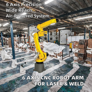 แขนหุ่นยนต์อุตสาหกรรม CNC 6 แกน 3 มิติ รับน้ำหนัก 10-20 กก. พร้อม PLC สำหรับตัดด้วยเลเซอร์และเชื่อม - Product Image 3