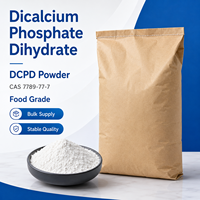 Phosphate dicalcique dihydraté (DCP) de qualité alimentaire, poudre cristalline blanche, améliorant nutritionnel, 25 kg/sac, durée de conservation de 24 mois