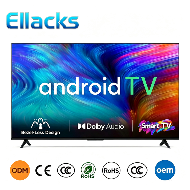 55Inch Smart TV 4K UHD Android QLED LED WIFI Television 32 43 50 65 75 Inch Televisores Inteligentes with HDR10 60/120Hz Refresh