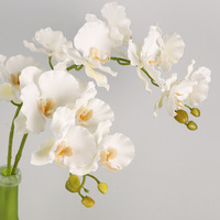Susunan Bunga Anggrek Phalaenopsis Kupu-kupu PU 7 Kepala, Bunga Buatan, Dekorasi Komersial, Hiasan Bunga Simulasi