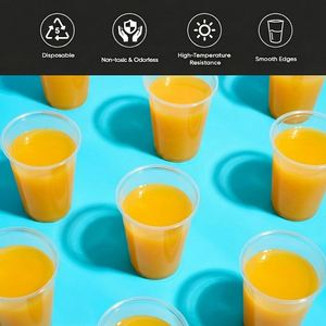 Gobelets jetables en plastique de 12 oz, résistants à la chaleur, adaptés aux aliments, pour boissons chaudes/froides, écoles, bureaux, événements - Product Image 3