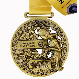 China factory direct sale metal medal customization Unique engraved embossed zinc alloy 3D medals