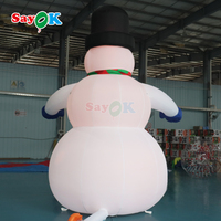 Bonhomme de neige gonflable géant pour la décoration de Noël, idéal pour les événements en plein air et les expositions de fêtes