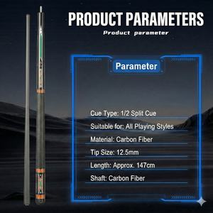 Queue de <span class=keywords><strong>billard</strong></span> en fibre de carbone lisse 58'' 20oz avec pointe laminée et poignée souple pour <span class=keywords><strong>accessoires</strong></span> de <span class=keywords><strong>billard</strong></span> 8 boules et 9 boules - Product Image 5