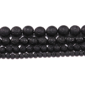 Cuentas de Piedra Volcánica Redondas Semiterminadas para Joyería DIY, Cuentas de Piedra Natural Sueltas, Venta al por Mayor Directa de Fábrica - Product Image 5