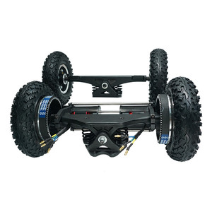 Kit de pneus <span class=keywords><strong>tout</strong></span>-<span class=keywords><strong>terrain</strong></span> pneumatiques avec camions de 11 pouces + moteur 6384 4000W, moteur à courroie 2 pièces + roues <span class=keywords><strong>tout</strong></span>-<span class=keywords><strong>terrain</strong></span> de 8 pouces pour skateboard DIY - Product Image 1