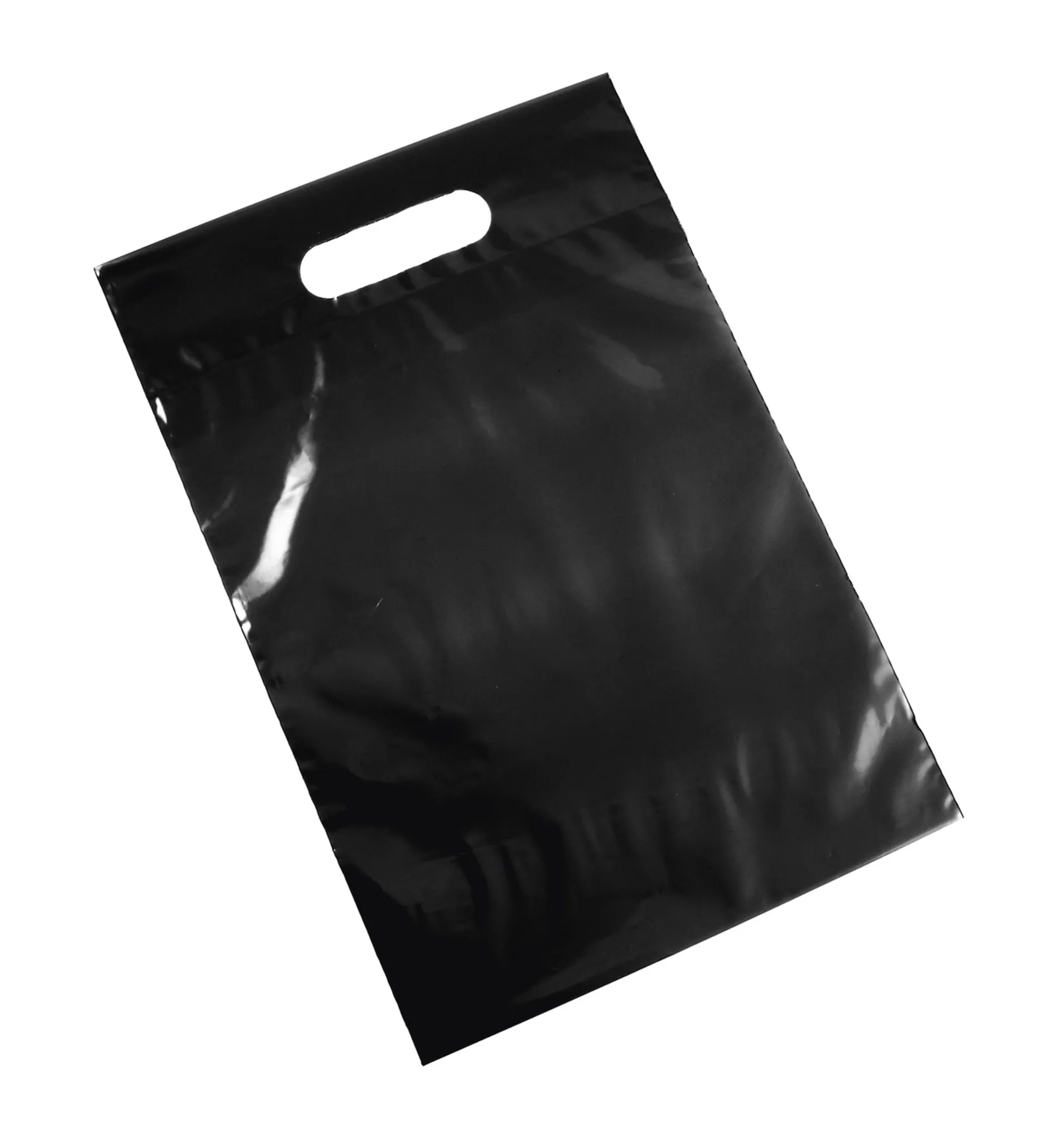 Sacos plásticos para compras de roupas com alça de embalagem personalizada personalizada Eco logotipo Pe cortado