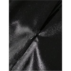FOXA Women's Satin Mini Skirt High Waist Ruched Lace Trim <b>Asymmetrical</b> Bodycon Party Skirt - Product Image 5