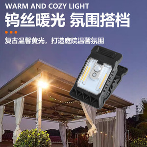 ไฟคลิปโซลาร์เซลล์ LED COB สำหรับสวนภายนอกอาคาร กันน้ำ พร้อมเซ็นเซอร์ - Product Image 5