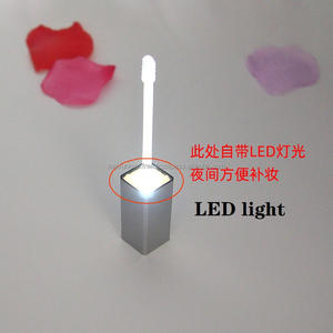 Nuevo Envase de Brillo Labial Plateado y Negro Maxfree, Tubo de Brillo Labial de Plástico con Luz LED y Espejo, 7 ml, Cosmético - Product Image 4