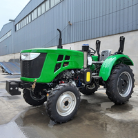 Tracteur agricole chinois 50hp 60hp 70hp 80hp 90hp 100hp, moteur diesel 4 cylindres, 4 roues, avec cabine