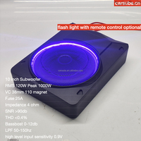 Subwoofer fin de 10 pouces pour voiture, stéréo, 120W RMS, basses puissantes, crête de 1000W, subwoofer actif sous le siège