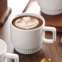 Mug à café en céramique moderne blanc de 12 oz, fabriqué en Chine, en gros, pas cher, personnalisé