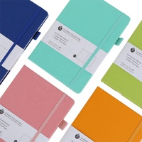 Cuaderno de Tapa Dura A5 Personalizado de Alta Calidad, Diario de Cuero con Impresión en Blanco y Soporte Elástico para Bolígrafo